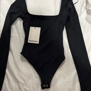 Bershka Black Long Sleeve Bodysuit